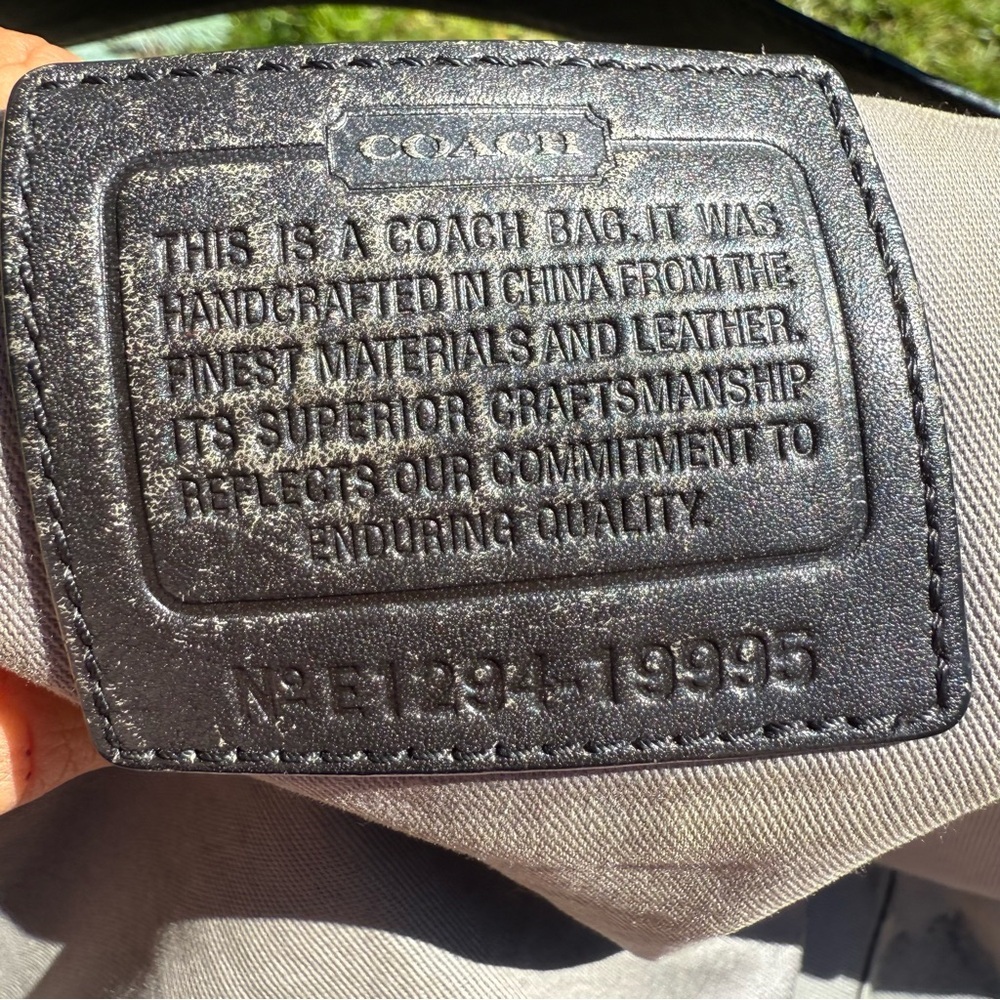 COACH Legacy Colorblock Multi Tan Brown Black LRG Crossbody Tote Bag 19995 - Picture 9 of 11